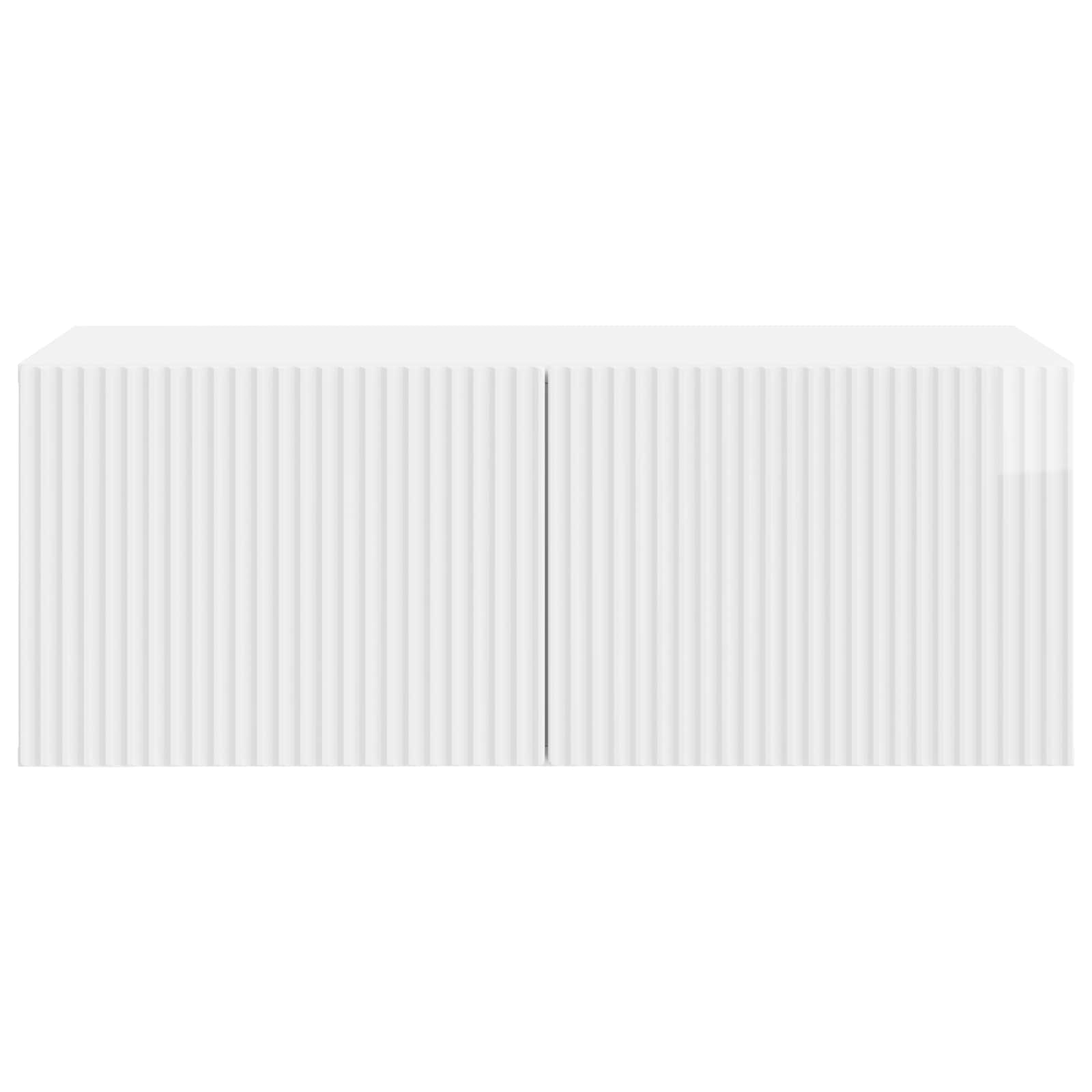 Væghængt TV-skab Vægmonteret Hvid højglans 78,5 x 41 x 30 cm