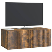 Væghængt TV-skab Røget eg 78,5 x 41 x 30 cm Konstrueret træ