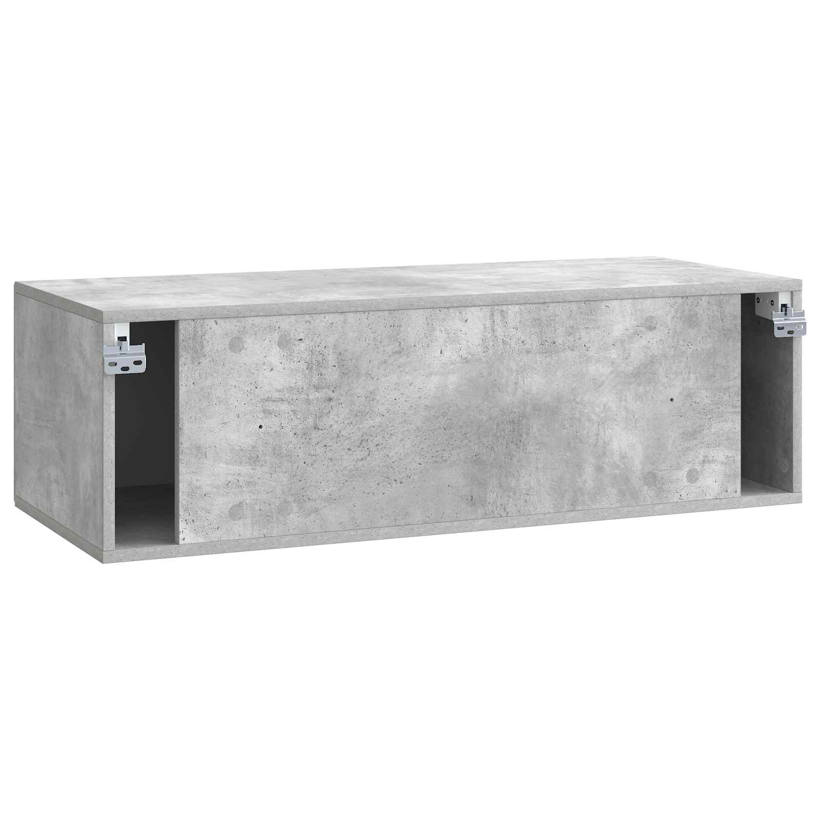 Væghængt TV-skab Betongrå 98 x 41 x 30 cm Konstrueret træ