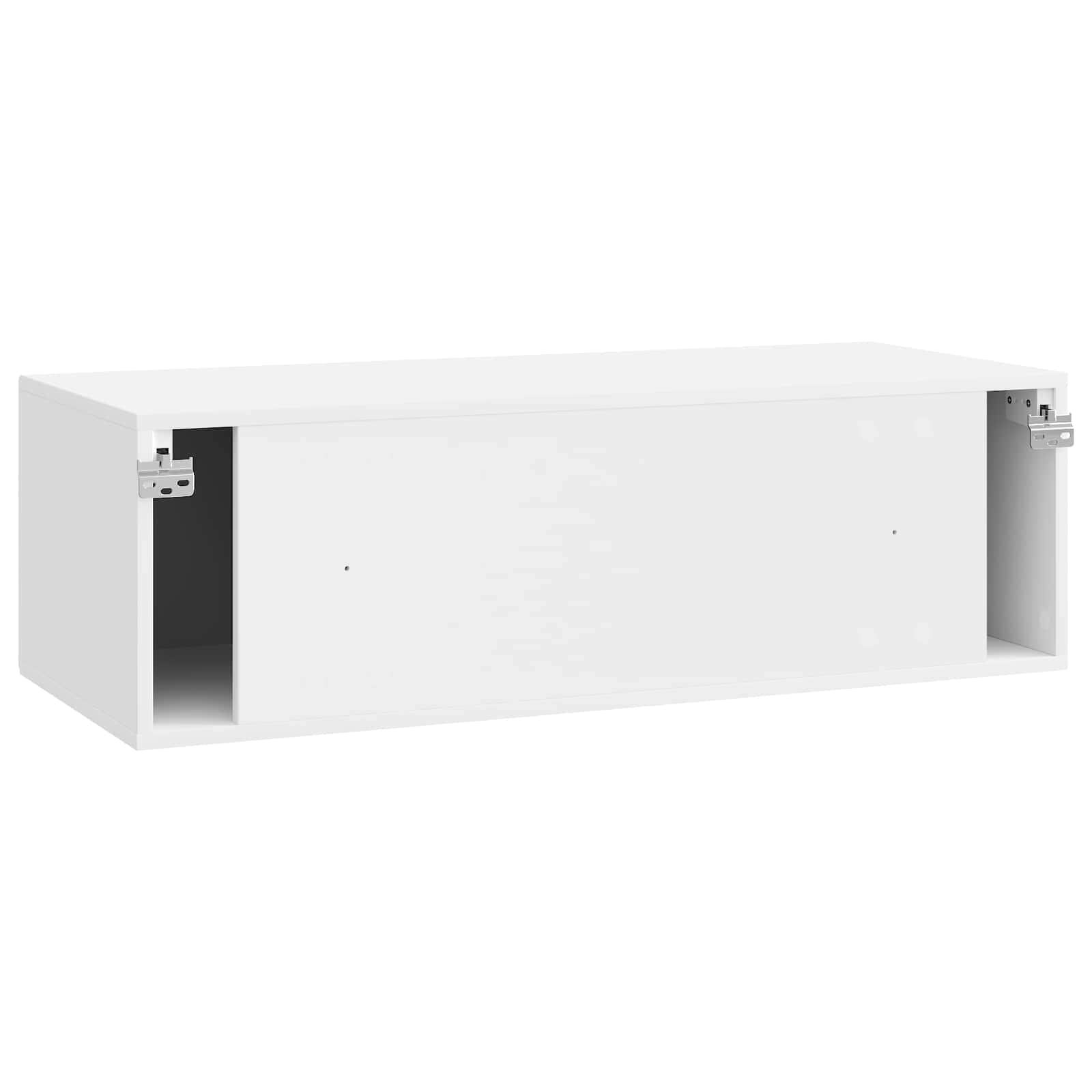 Væghængt TV-skab Hvid højglans 98 x 41 x 30 cm Konstrueret træ