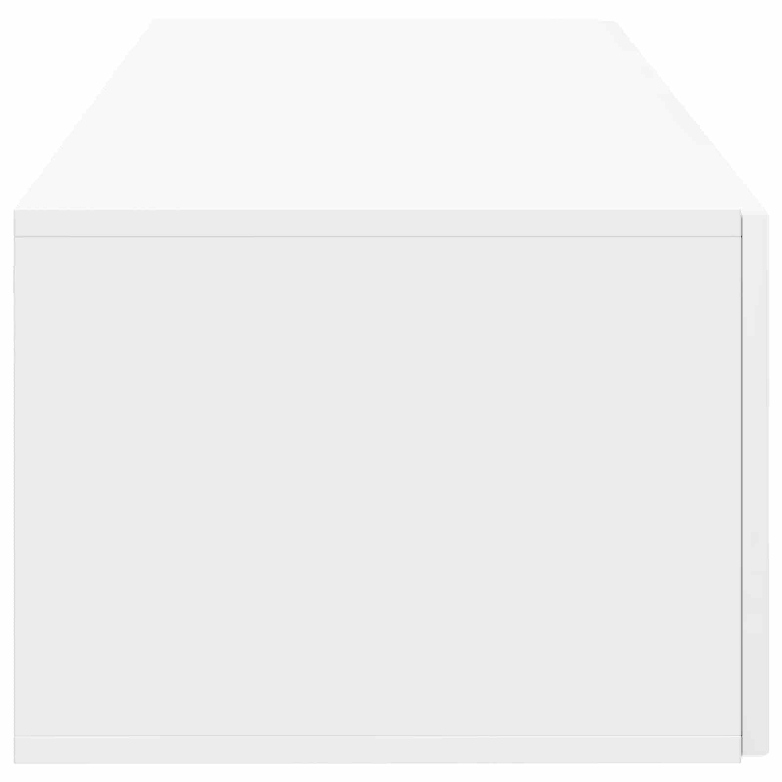Væghængt TV-skab Hvid højglans 98 x 41 x 30 cm Konstrueret træ