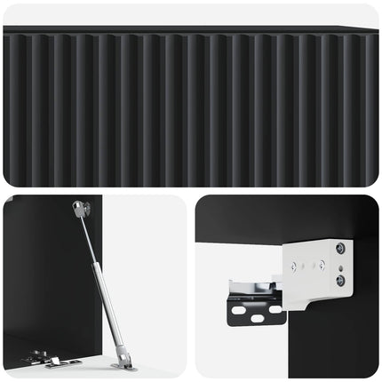 Væghængt TV-skab 59,5 x 31 x 30 cm Sort Konstrueret træ
