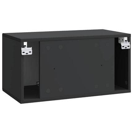 Væghængt TV-skab 59,5 x 31 x 30 cm Sort Konstrueret træ