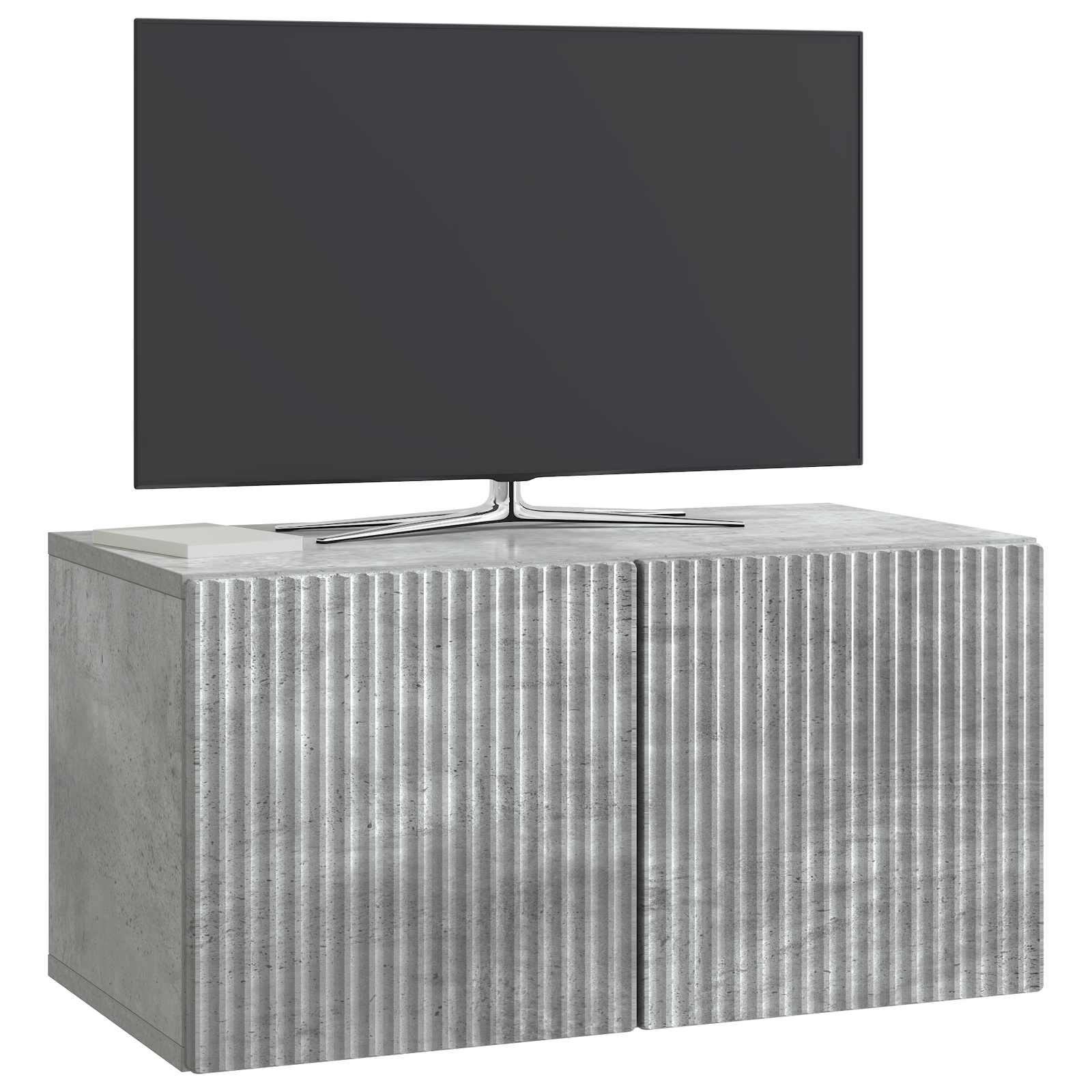 Væghængt TV-skab Betongrå 59,5 x 31 x 30 cm Konstrueret træ