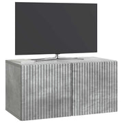 Væghængt TV-skab Betongrå 59,5 x 31 x 30 cm Konstrueret træ