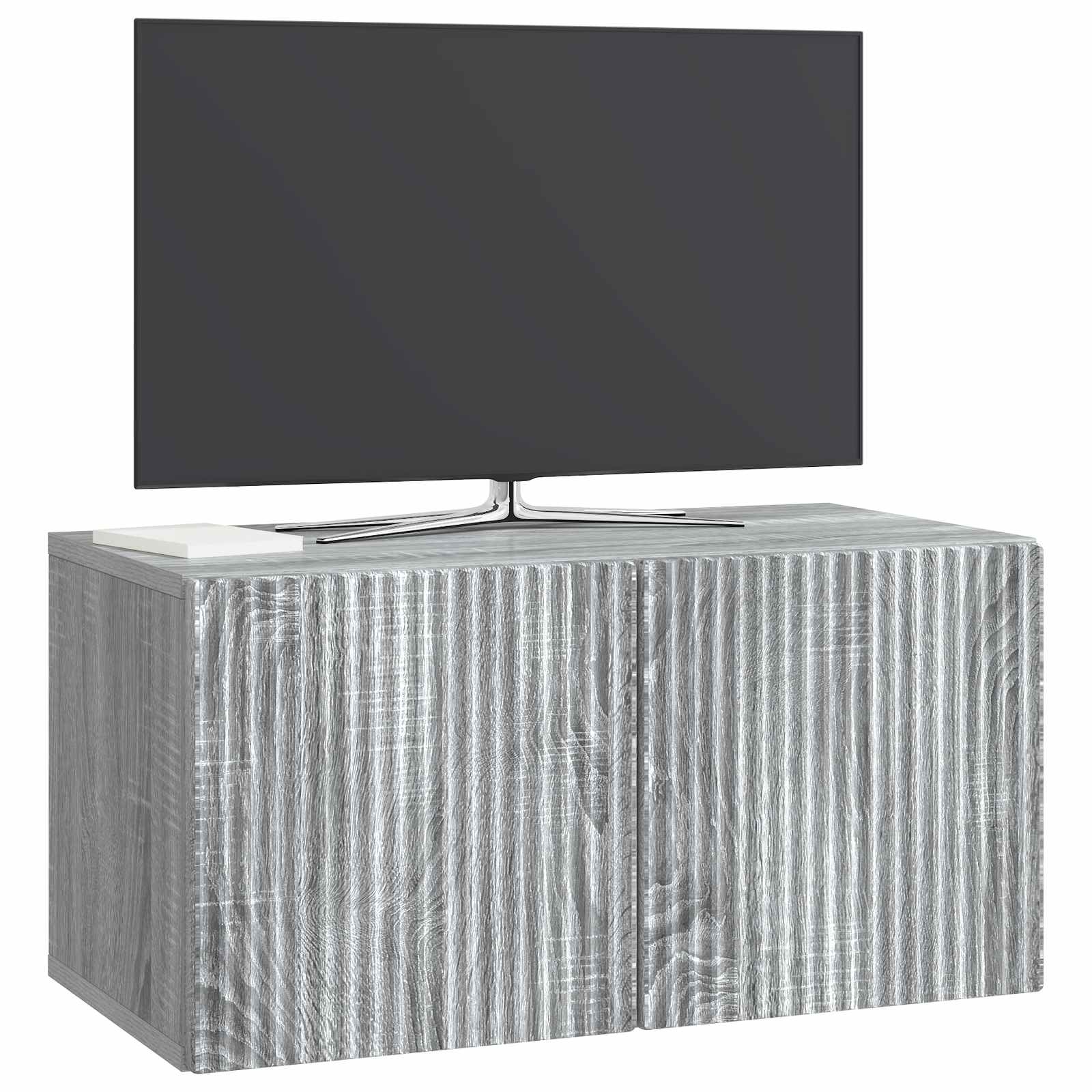 Væghængt TV-skab Vægmonteret Grå sonoma-eg 59,5 x 31 x 30 cm