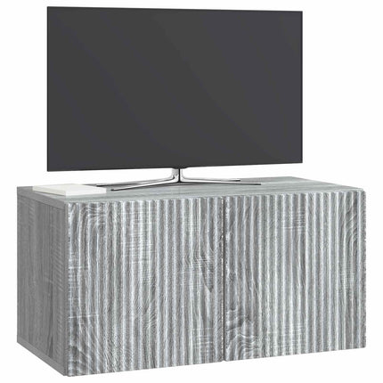 Væghængt TV-skab Vægmonteret Grå sonoma-eg 59,5 x 31 x 30 cm