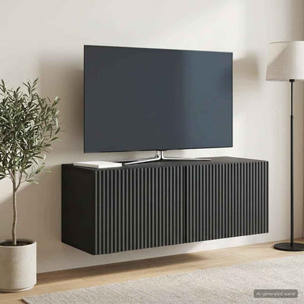 Væghængt TV-skab 78,5 x 31 x 30 cm Sort Konstrueret træ