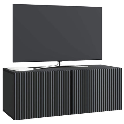 Væghængt TV-skab 78,5 x 31 x 30 cm Sort Konstrueret træ