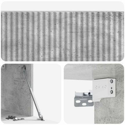 Væghængt TV-skab Betongrå 78,5 x 31 x 30 cm Konstrueret træ