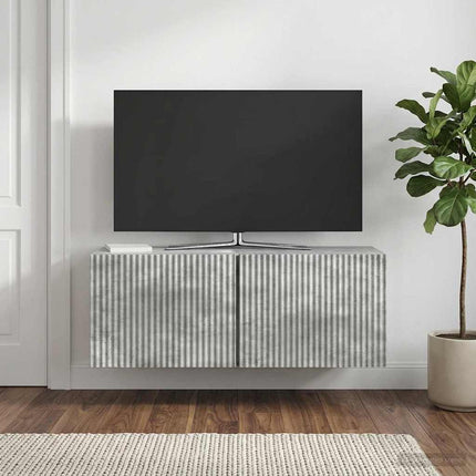 Væghængt TV-skab Betongrå 78,5 x 31 x 30 cm Konstrueret træ
