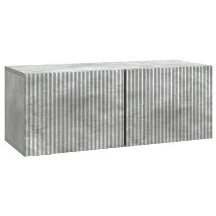 Væghængt TV-skab Betongrå 78,5 x 31 x 30 cm Konstrueret træ