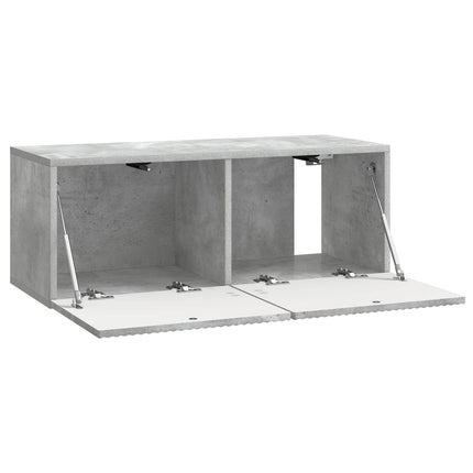 Væghængt TV-skab Betongrå 78,5 x 31 x 30 cm Konstrueret træ