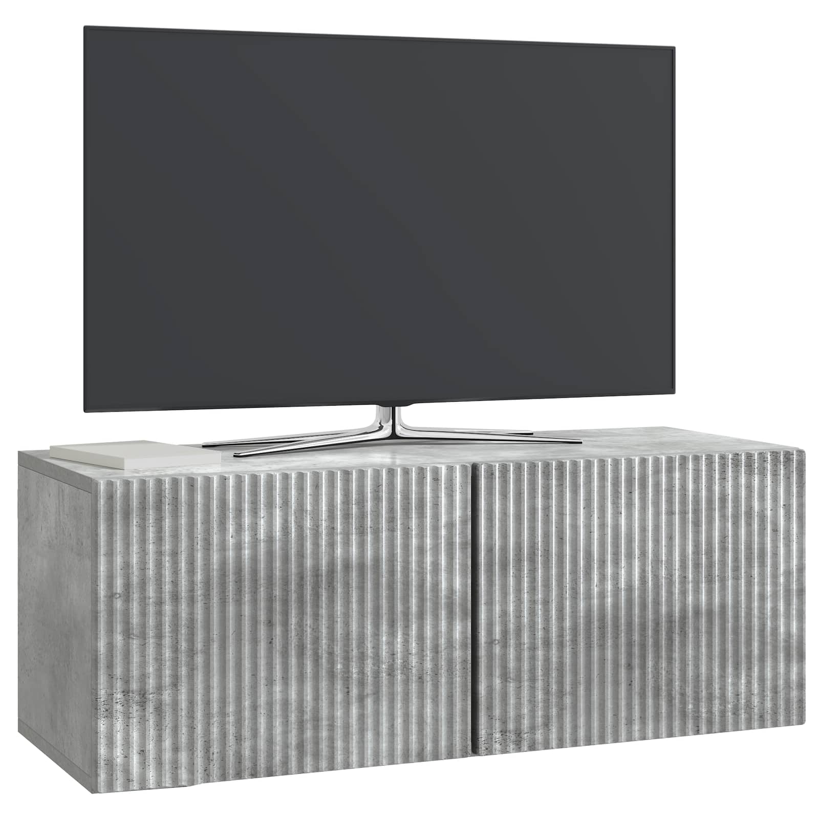 Væghængt TV-skab Betongrå 78,5 x 31 x 30 cm Konstrueret træ