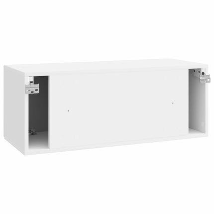 Væghængt TV-skab Vægmonteret Hvid højglans 78,5 x 31 x 30 cm