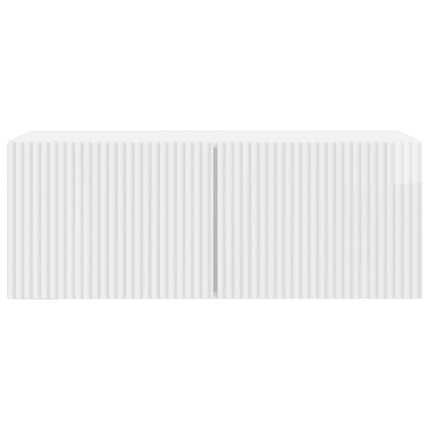 Væghængt TV-skab Vægmonteret Hvid højglans 78,5 x 31 x 30 cm
