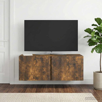 Væghængt TV-skab 78,5 x 31 x 30 cm Røget eg Konstrueret træ