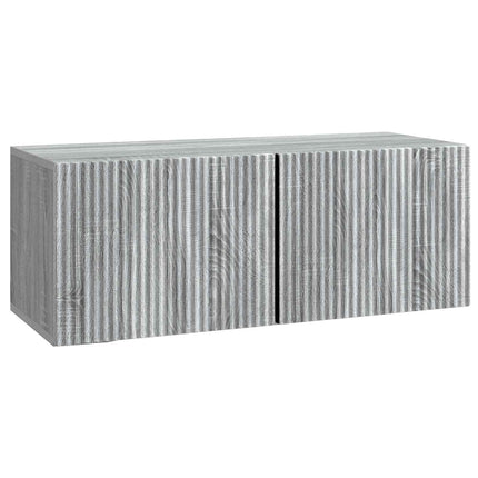 Væghængt TV-skab 78,5 x 31 x 30 cm Grå sonoma-eg