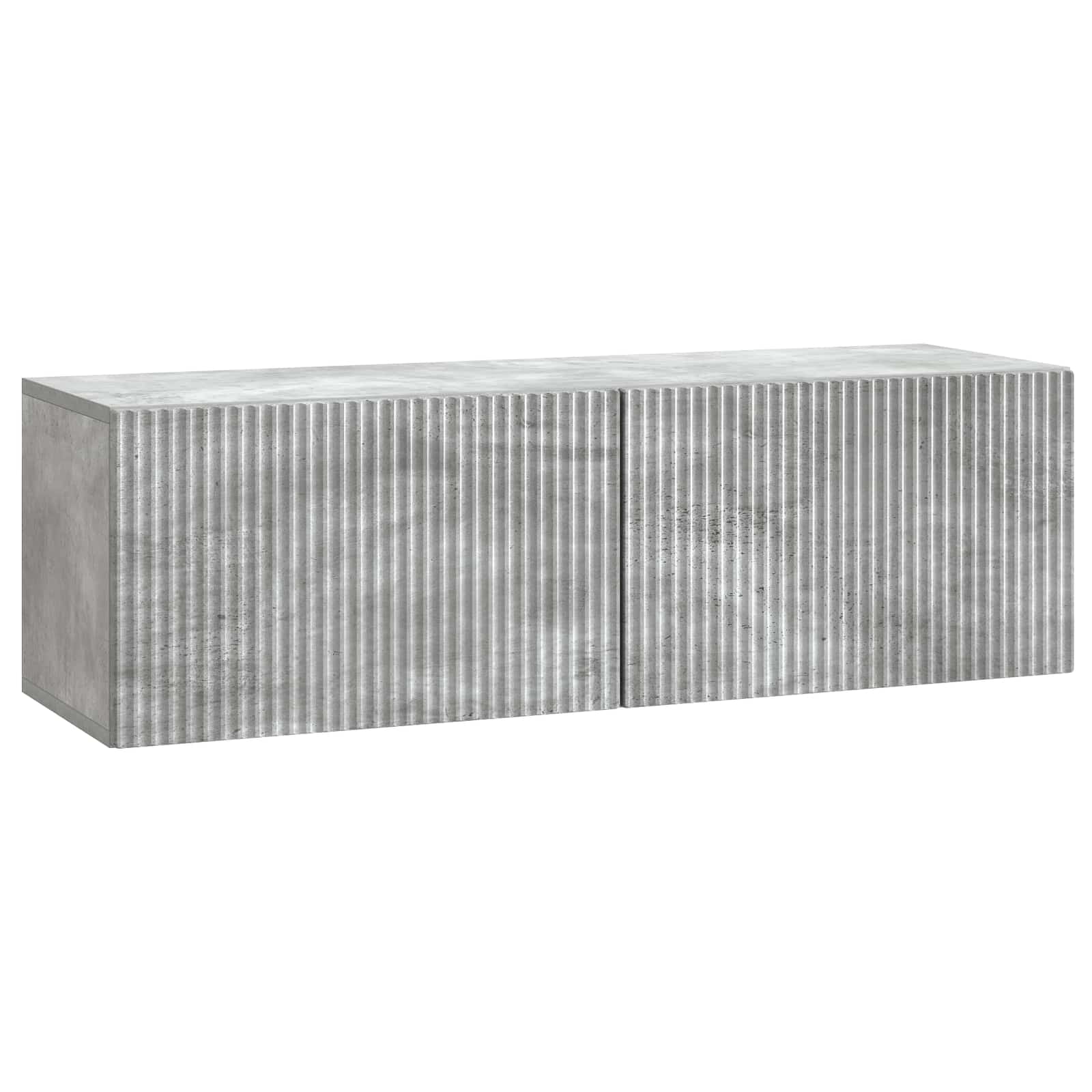 Væghængt TV-skab Betongrå 98 x 31 x 30 cm Konstrueret træ