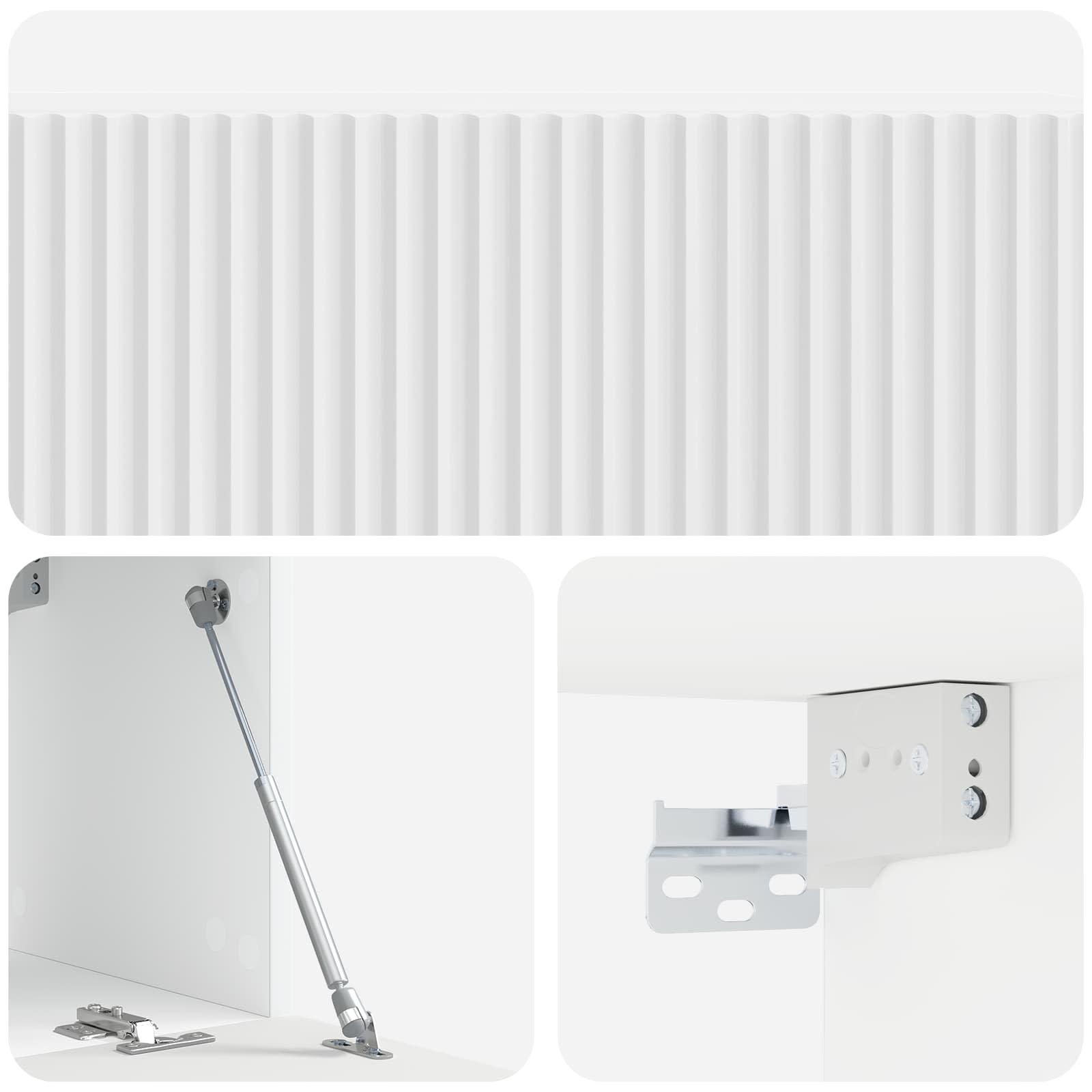 Væghængt TV-skab Hvid højglans 98 x 31 x 30 cm Konstrueret træ