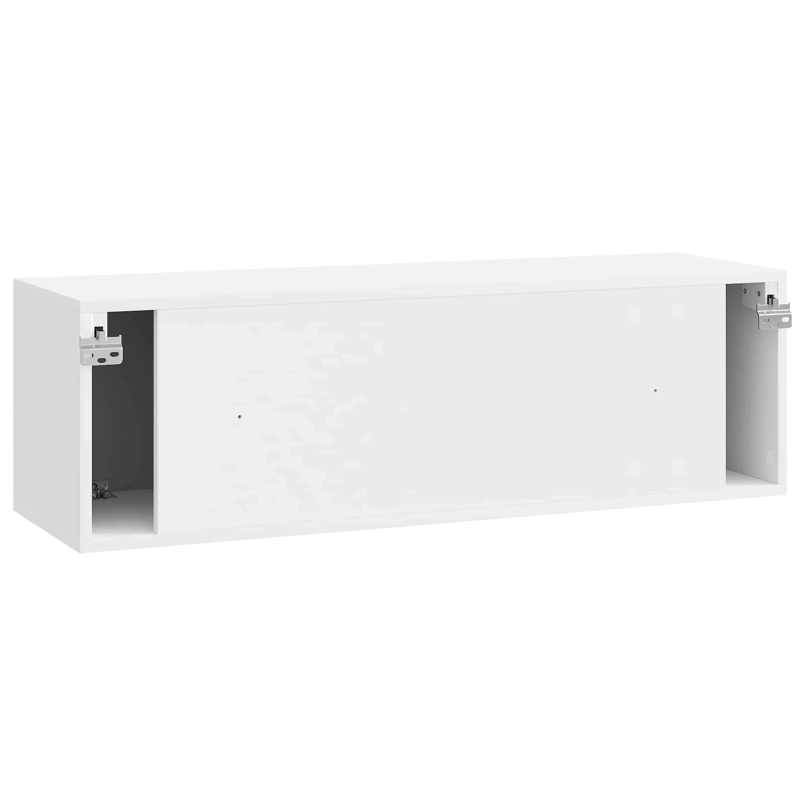 Væghængt TV-skab Hvid højglans 98 x 31 x 30 cm Konstrueret træ