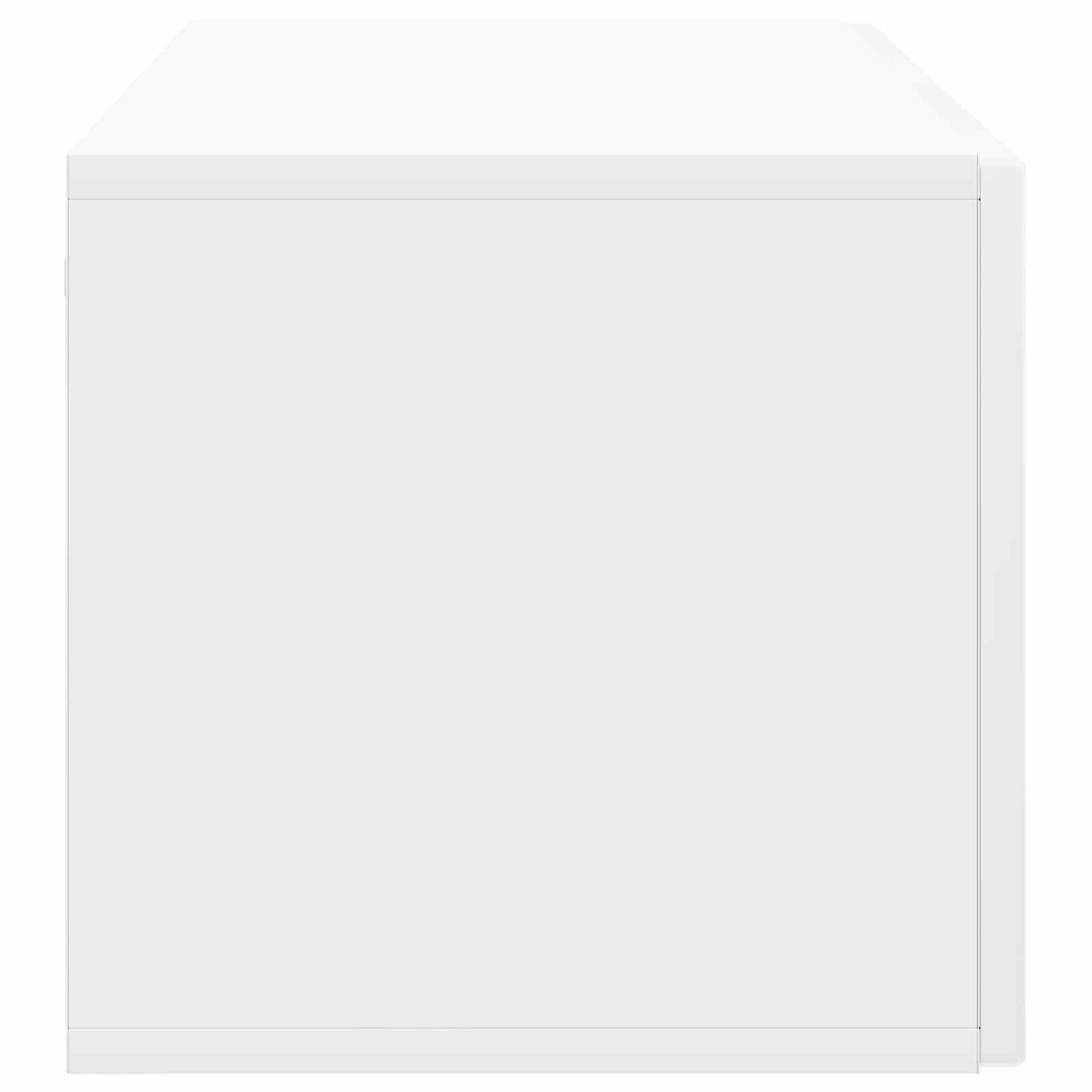 Væghængt TV-skab Hvid højglans 98 x 31 x 30 cm Konstrueret træ