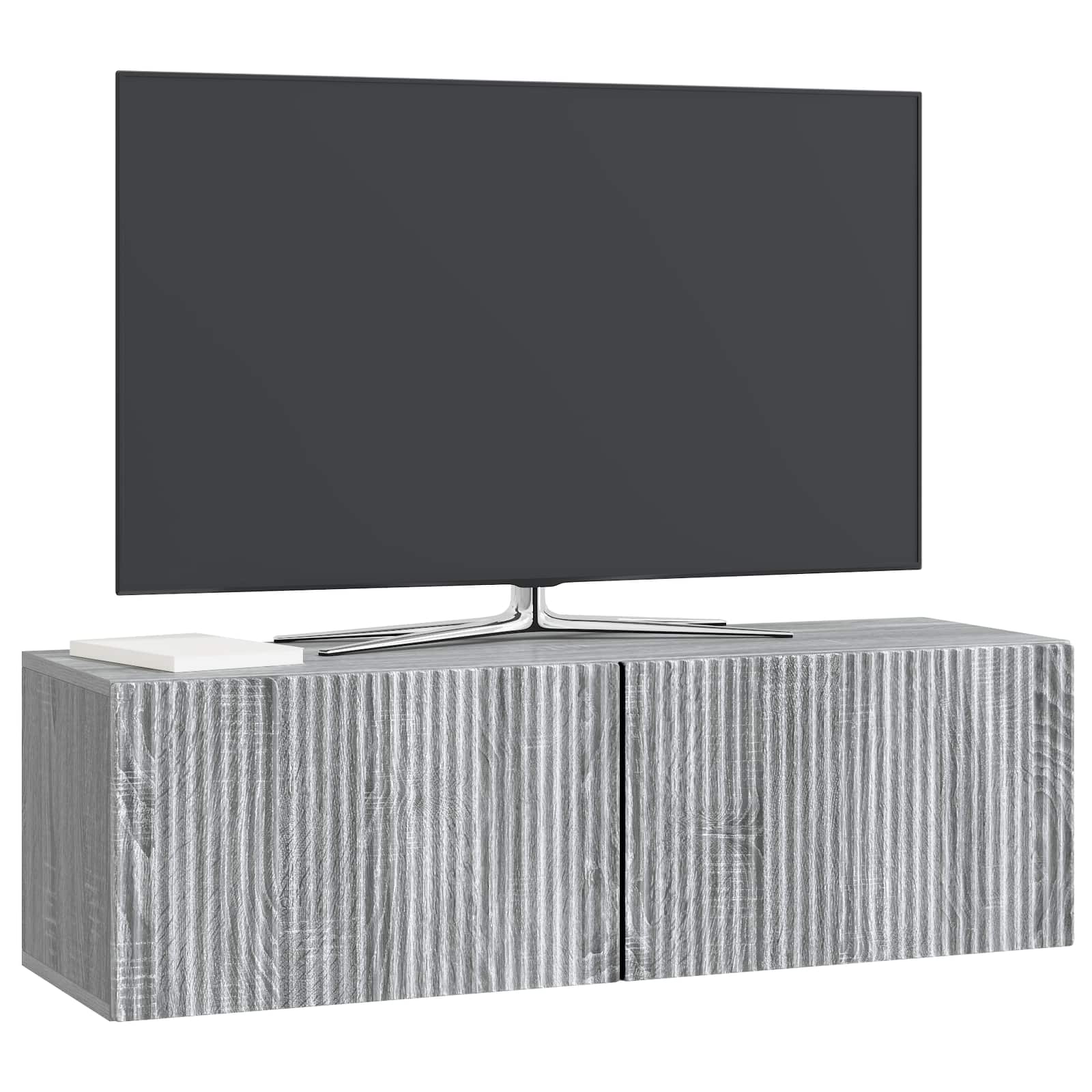 Væghængt TV-skab Grå sonoma-eg 98 x 31 x 30 cm Konstrueret træ