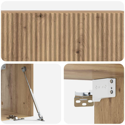 Væghængt TV-skab 98 x 31 x 30 cm Artisan-eg Konstrueret træ