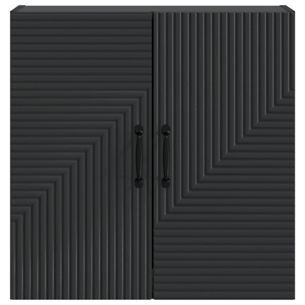 Vægmonteret skab Sort 59 x 31 x 60 cm Konstrueret træ