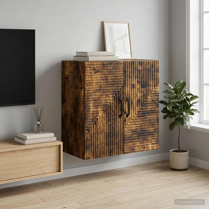 Vægmonteret skab Røget eg 59 x 31 x 60 cm Konstrueret træ
