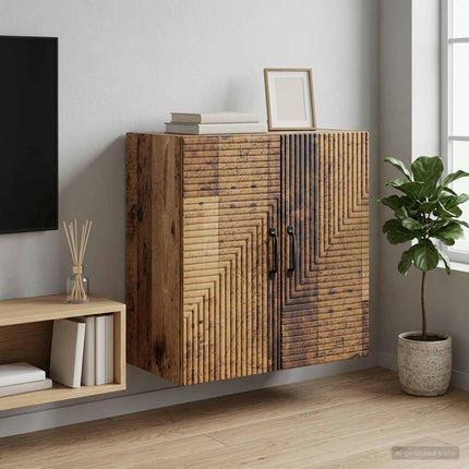 Vægmonteret skab Gammelt træ 59 x 31 x 60 cm Konstrueret træ