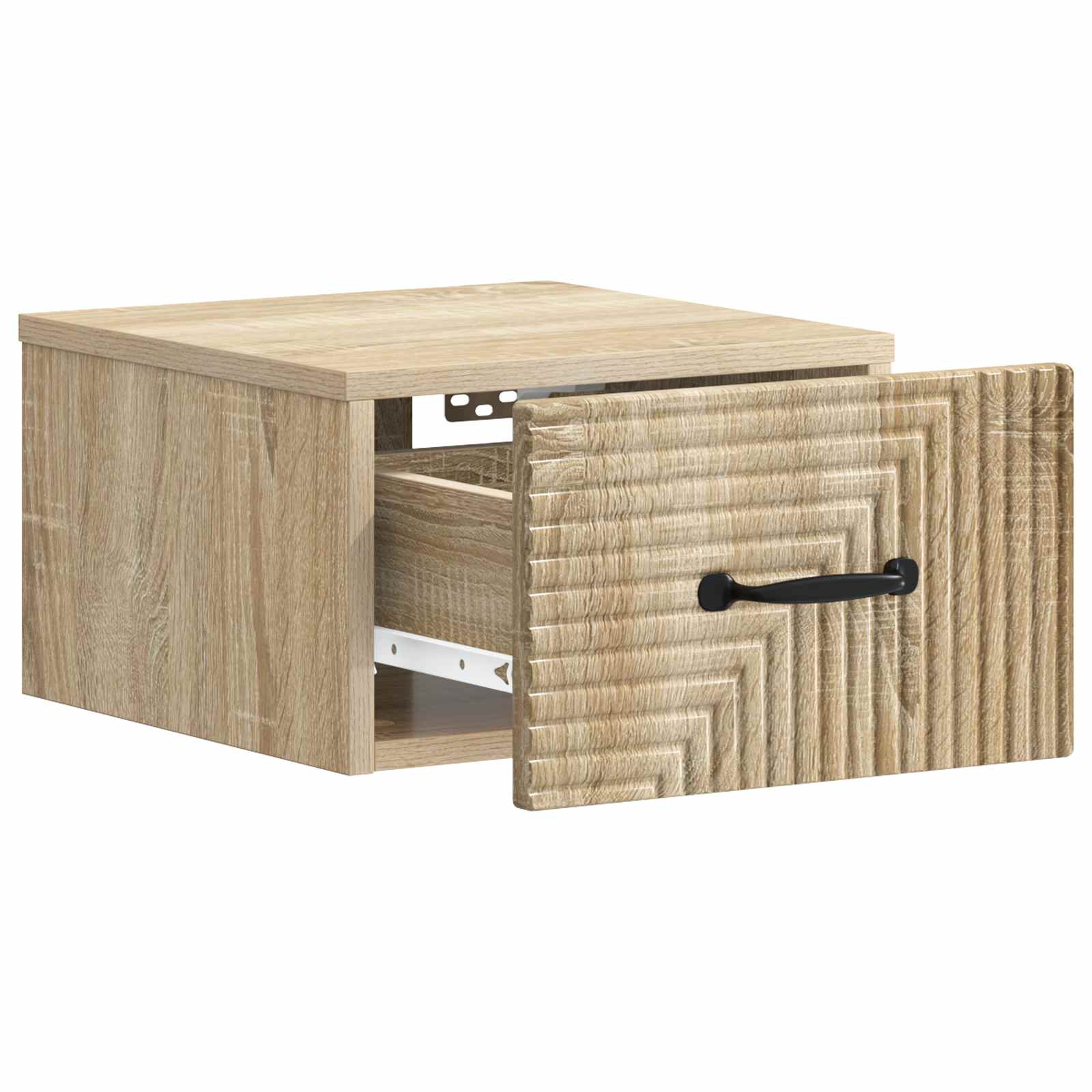 Væghængt Natbord med skuffe 2 pcs Sonoma-eg 34,5 x 33 x 20 cm