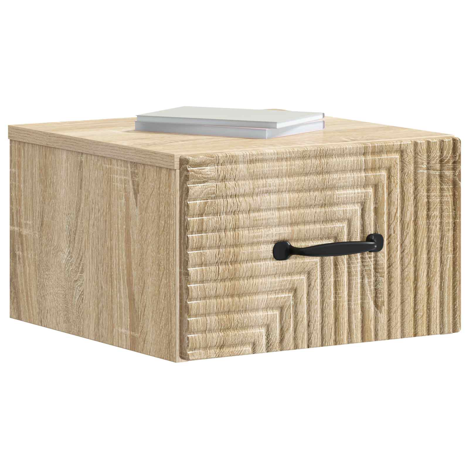 Væghængt Natbord med skuffe 2 pcs Sonoma-eg 34,5 x 33 x 20 cm