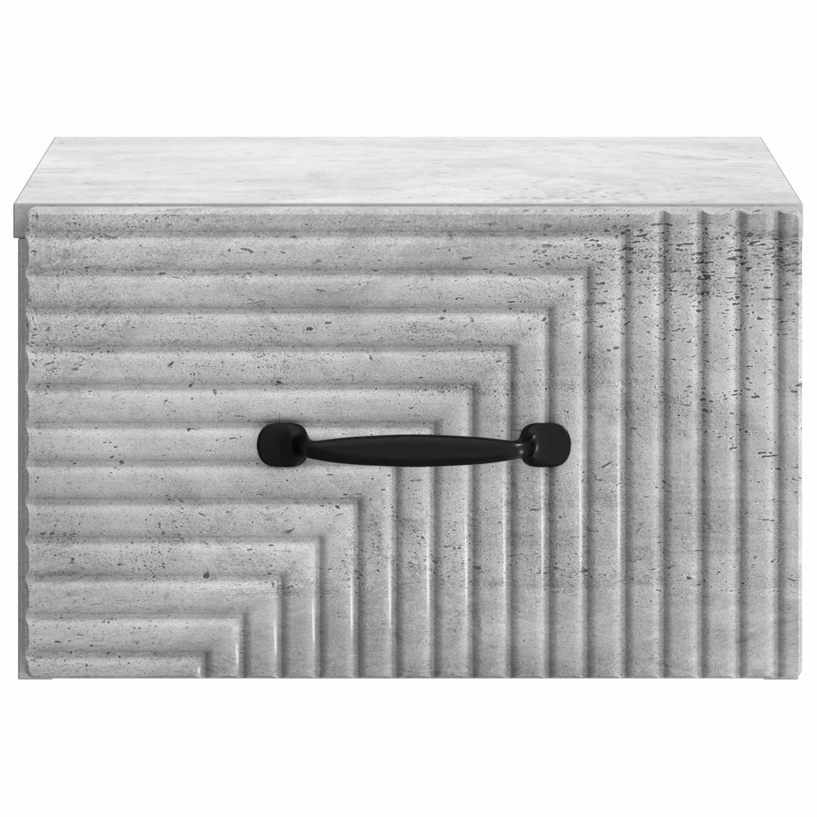 Væghængt Natbord Betongrå 34,5 x 33 x 20 cm Konstrueret træ