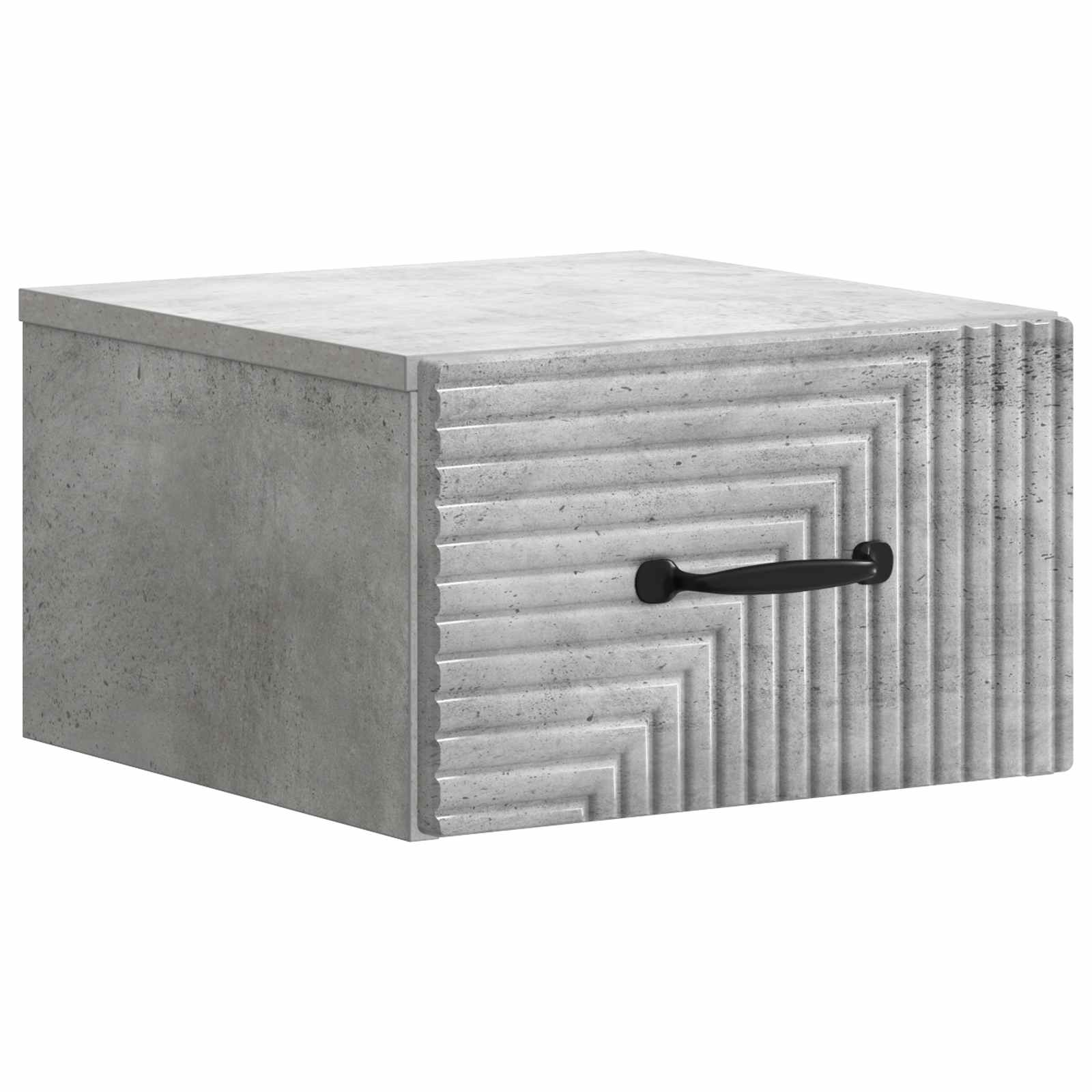 Væghængt Natbord med skuffe 2 pcs Betongrå 34,5 x 33 x 20 cm