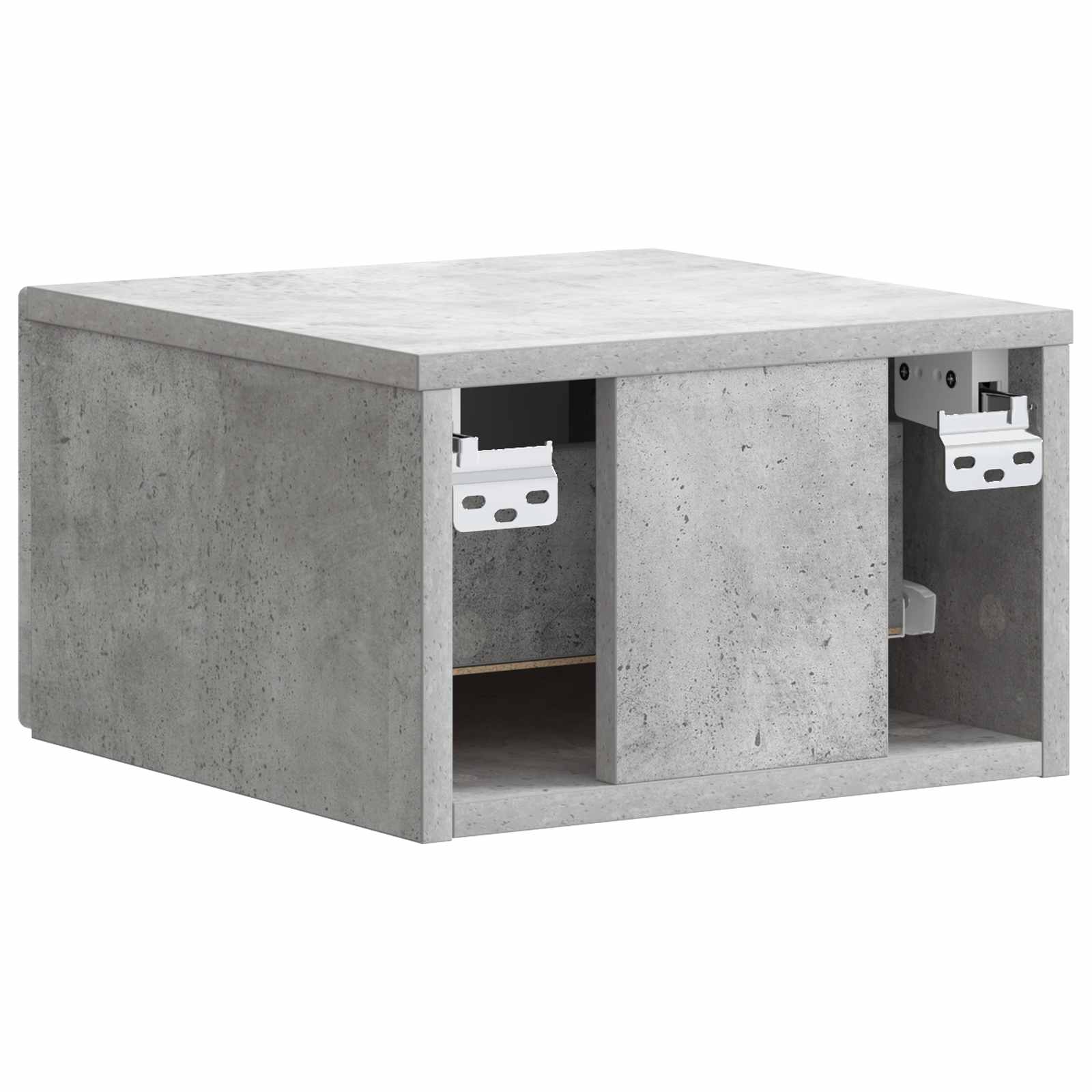 Væghængt Natbord med skuffe 2 pcs Betongrå 34,5 x 33 x 20 cm