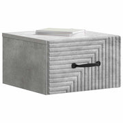 Væghængt Natbord med skuffe 2 pcs Betongrå 34,5 x 33 x 20 cm