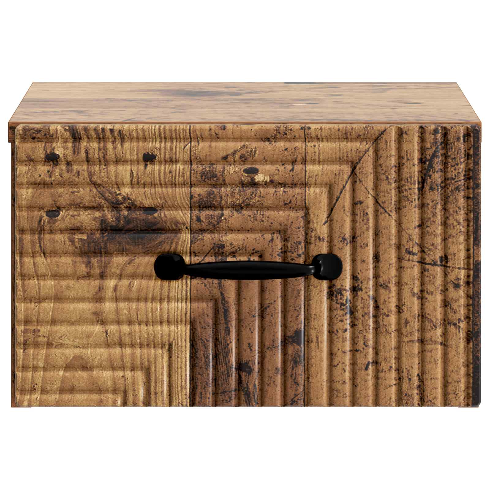 Væghængt Natbord med skuffe 2 pcs Gammelt træ 34,5 x 33 x 20 cm