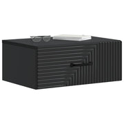Væghængt Natbord 2 pcs Sort 49 x 34,5 x 20 cm Konstrueret træ