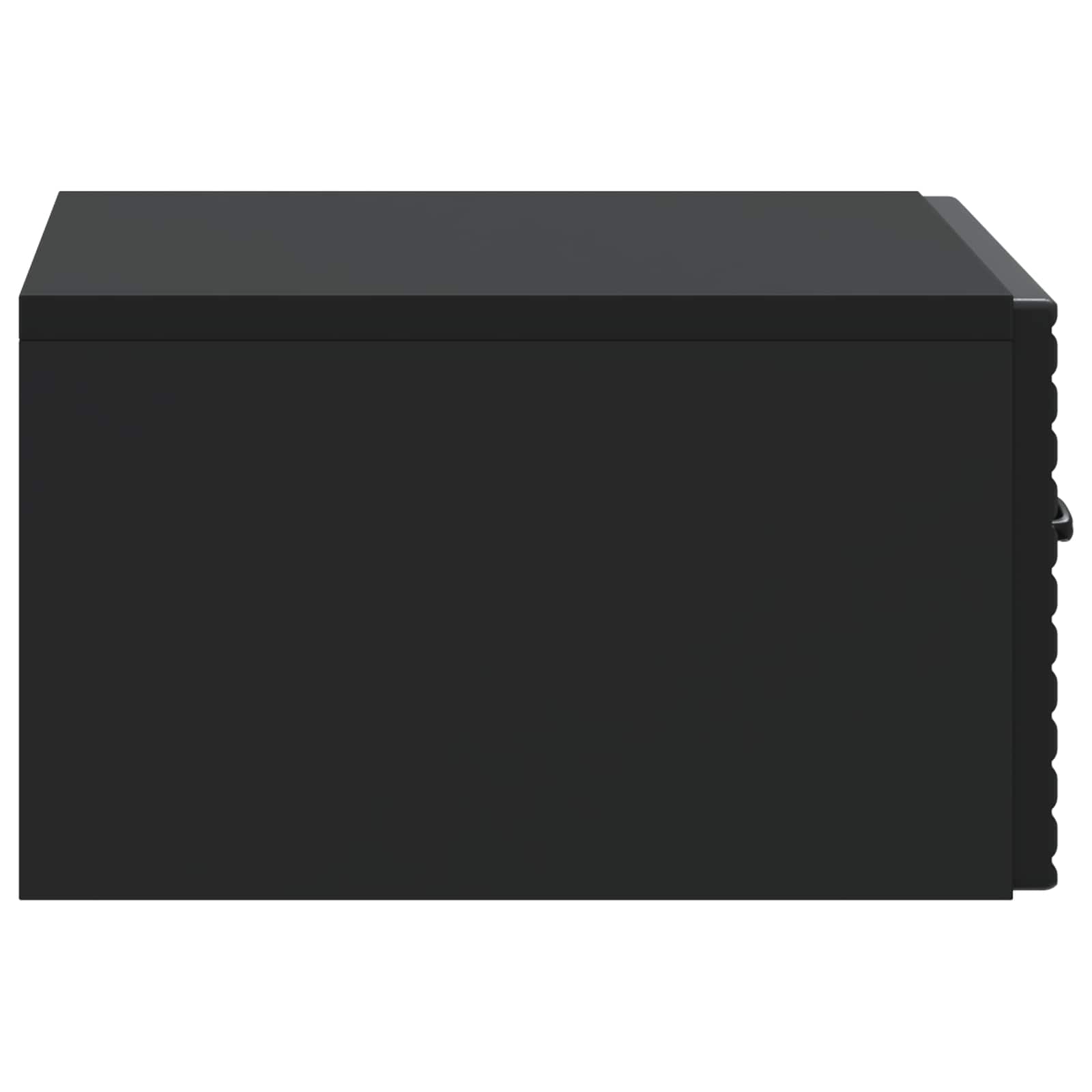 Væghængt Natbord 2 pcs Sort 49 x 34,5 x 20 cm Konstrueret træ