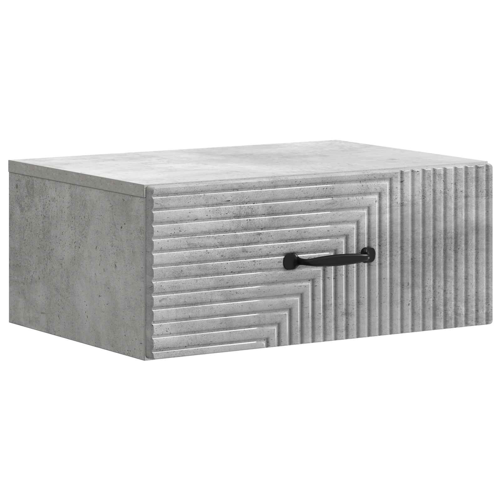 Væghængt Natbord Betongrå 49 x 34,5 x 20 cm Konstrueret træ