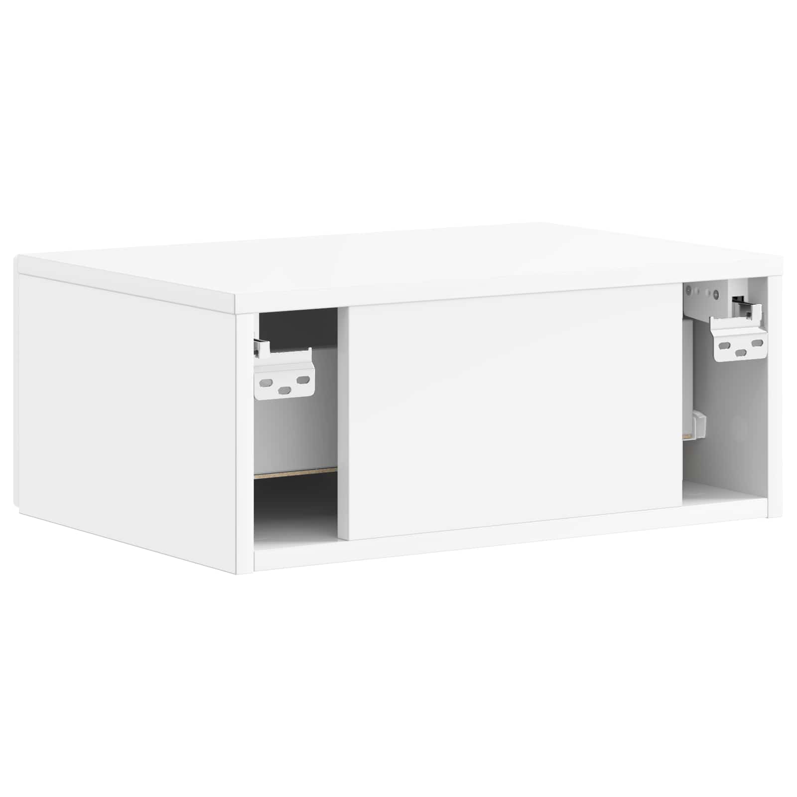 Væghængt Natbord 2 pcs Hvid højglans 49 x 34,5 x 20 cm