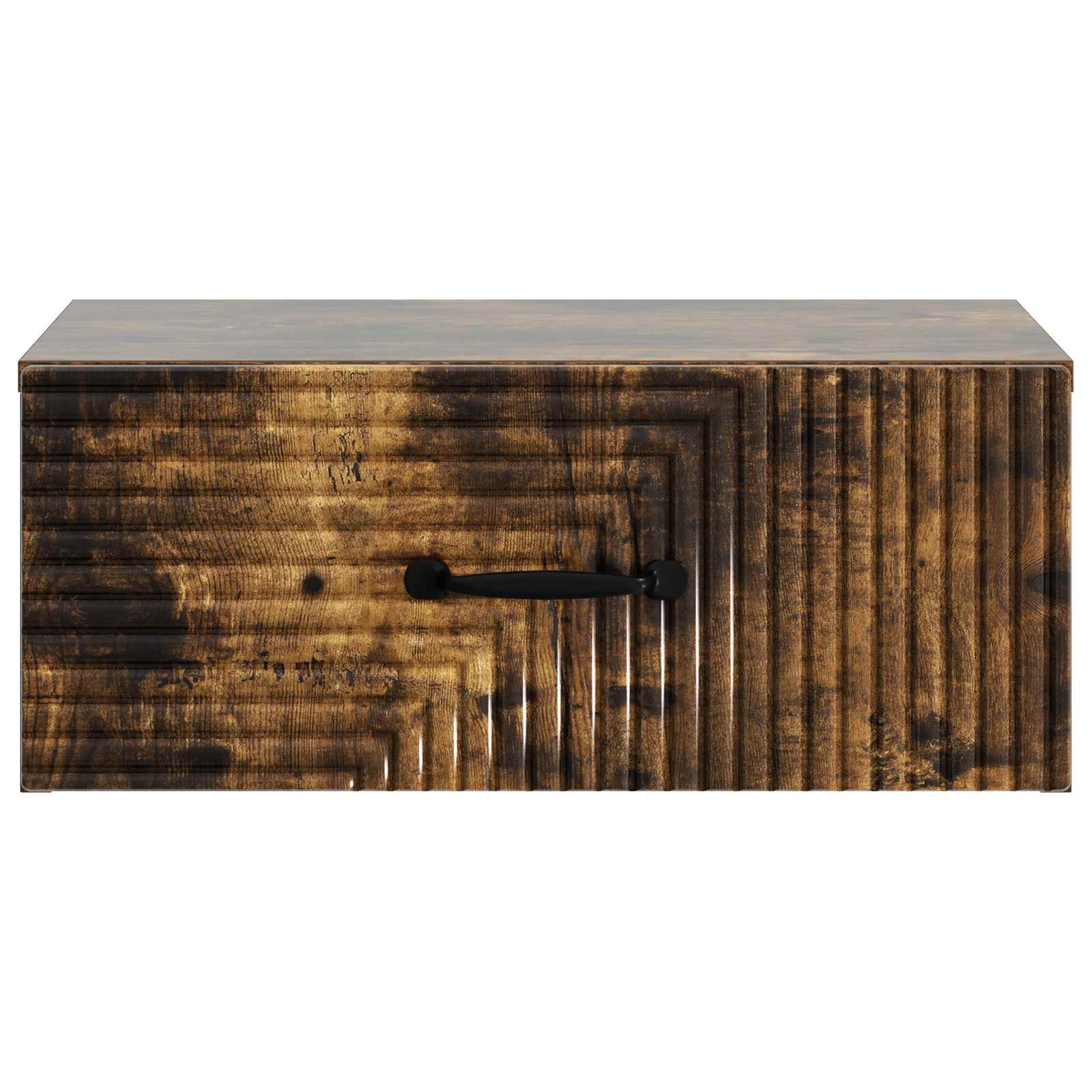 Væghængt Natbord med skuffe 2 pcs Røget eg 49 x 34,5 x 20 cm