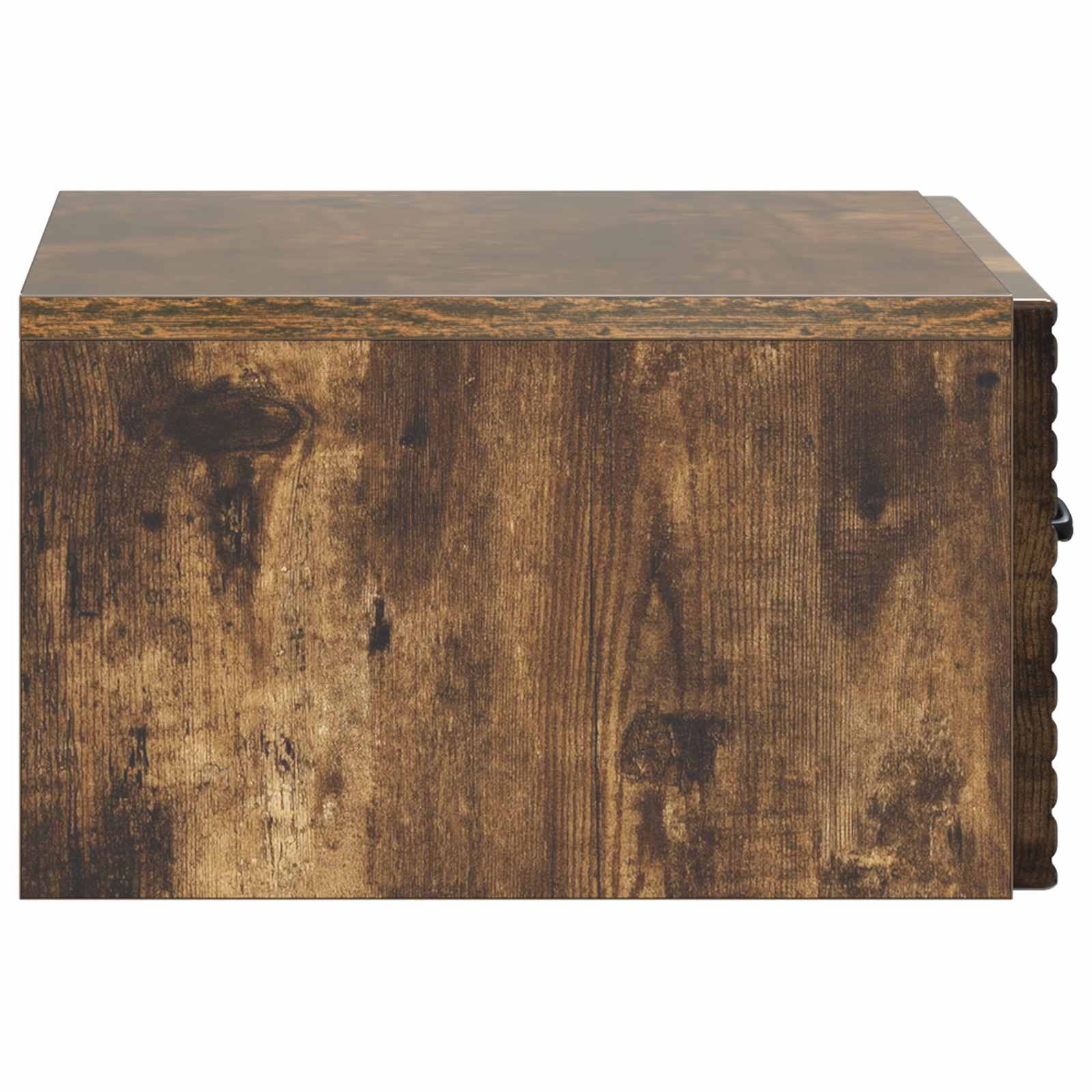 Væghængt Natbord med skuffe 2 pcs Røget eg 49 x 34,5 x 20 cm