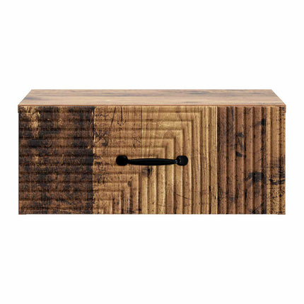 Væghængt Natbord Gammelt træ 49 x 34,5 x 20 cm Konstrueret træ