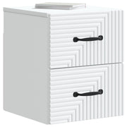 Væghængt Natbord 2 pcs Hvid 34,5 x 33 x 40 cm Konstrueret træ