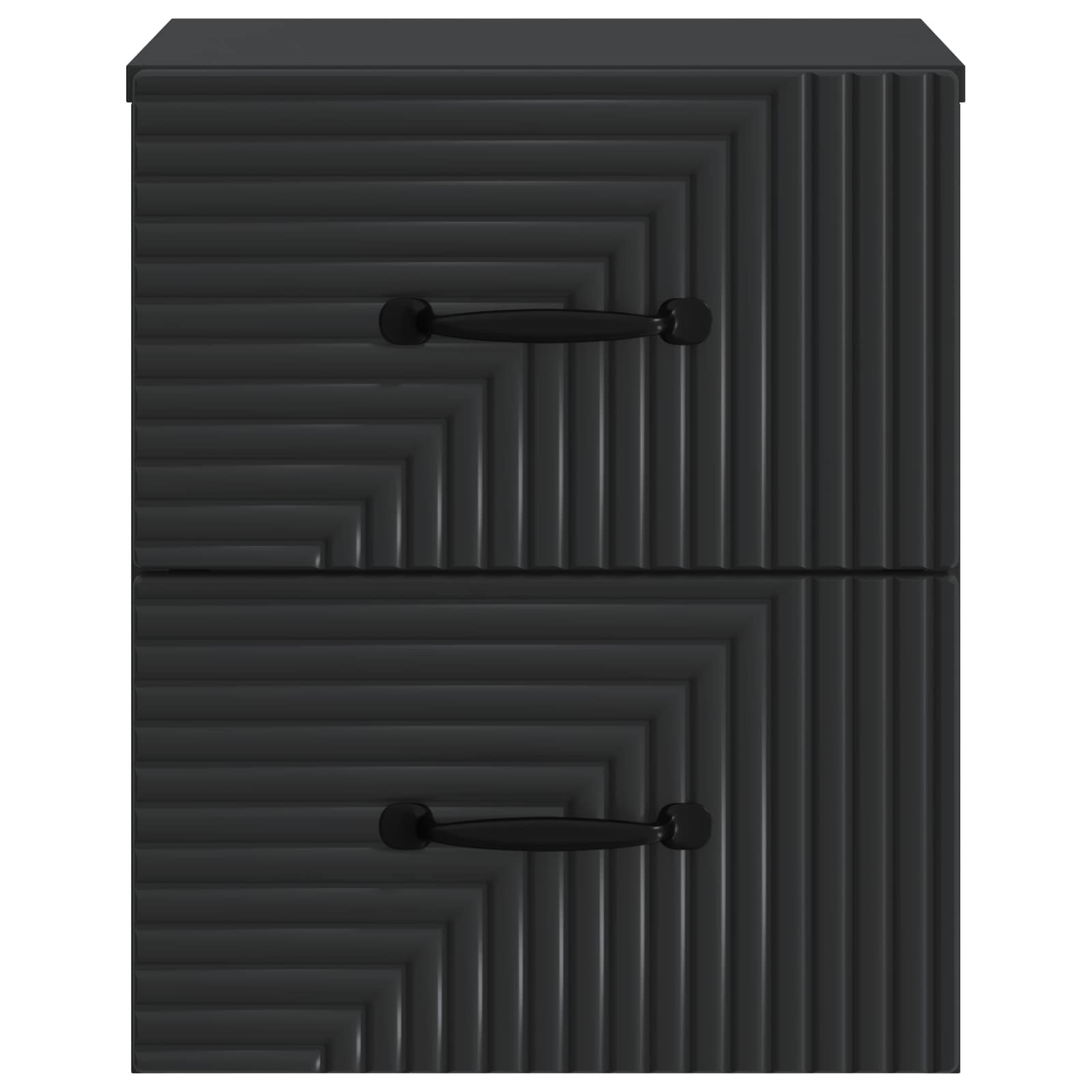 Væghængt Natbord 2 pcs Sort 34,5 x 33 x 40 cm Konstrueret træ