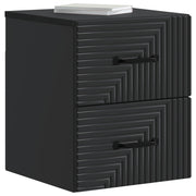 Væghængt Natbord 2 pcs Sort 34,5 x 33 x 40 cm Konstrueret træ