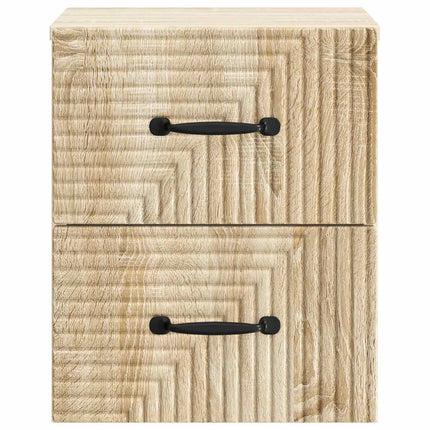 Væghængt Natbord Sonoma-eg 34,5 x 33 x 40 cm Konstrueret træ