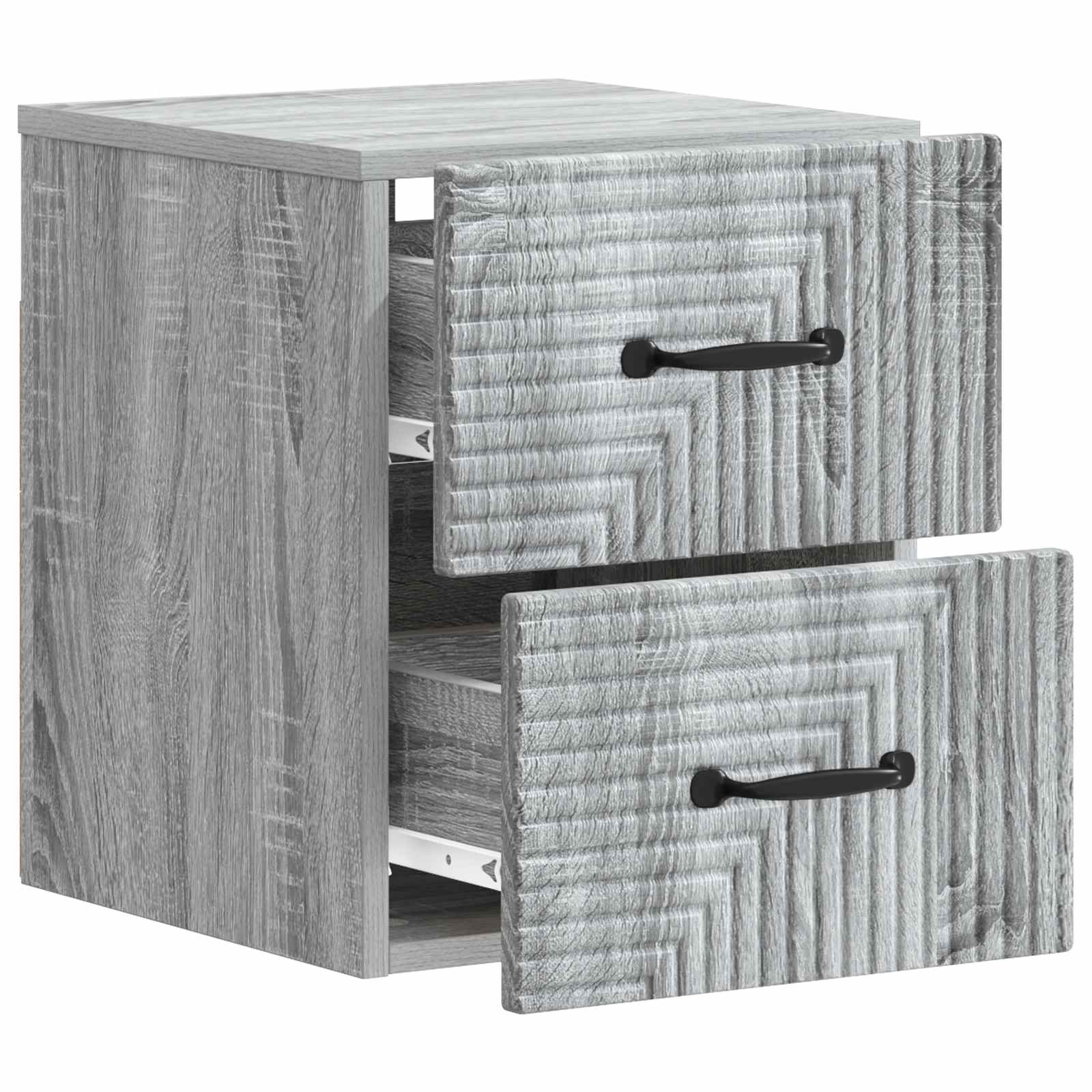 Væghængt Natbord 2 pcs Grå sonoma-eg 34,5 x 33 x 40 cm